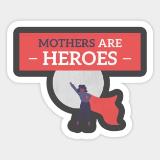 Abstract superhero woman mother red cape moon illustration Sticker